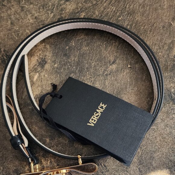 Versace Black Leather Belt – Authentic - Picture 3 of 5